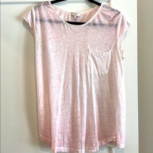 Joie linen pink oversized tee
